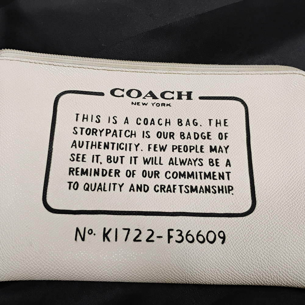 Coach White Make up/Insert Bag